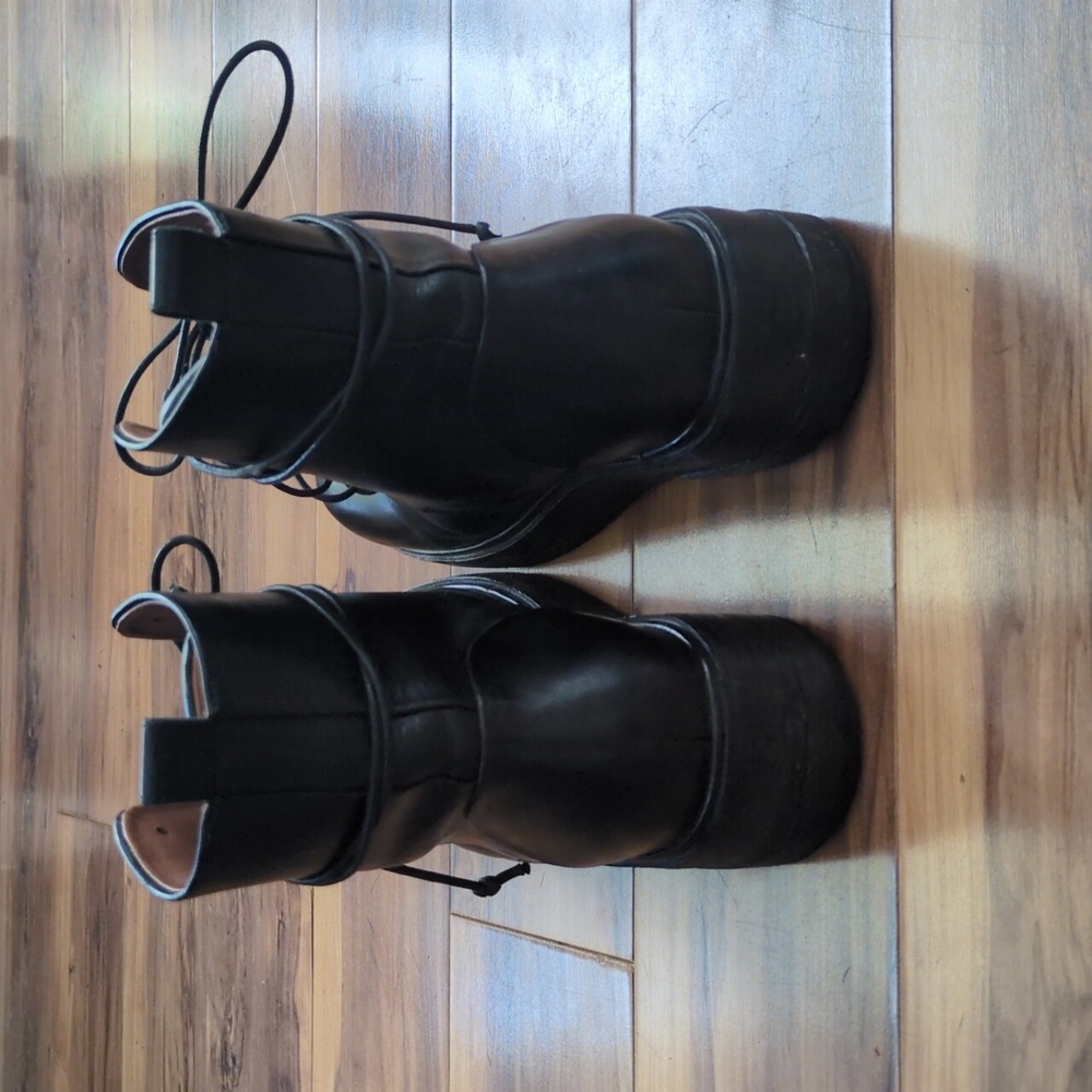 Marsèll Black Leather Combat Boots - Picture 3 of 7